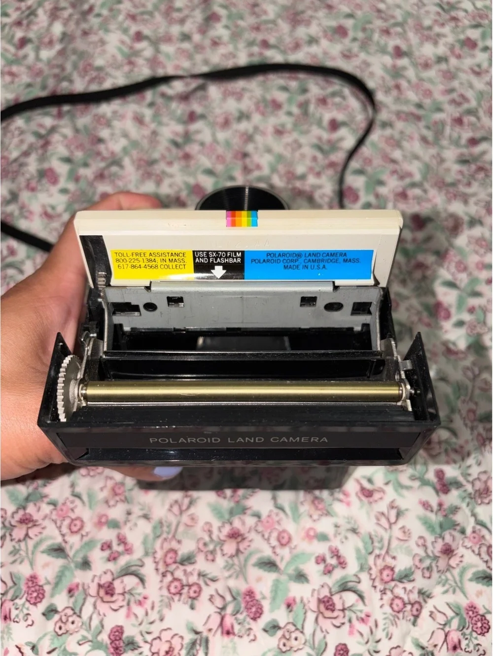 Vintage Polaroid OneStep SX-70 Land Camera Rainbow Stripe Instant Film Untested